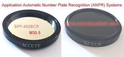 IR 850nm bandpass filter for Recognizing a vehicle number plate,LPR,ANPR system